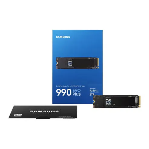 Samsung 990 EVO Plus 2TB M.2 2280 NVMe Internal SSD PCIe 4.0/5.0 Up to 7250MB/s Read 6300MB/s Write