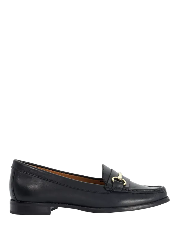 Dune London Glenny Wide Fit Leather Flat Heel Loafers