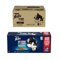 Felix As Good As It Looks Wet Cat Food + 40x85g Felix Wet Cat Food Free! *