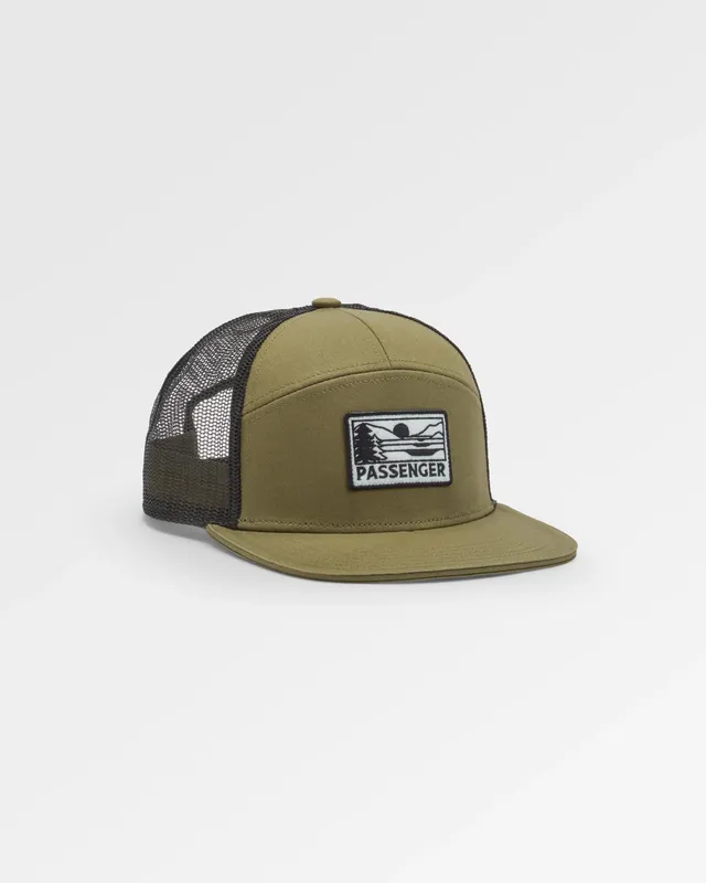 Passenger Clothing Roamer 7 Panel Cotton Trucker Cap - Khaki