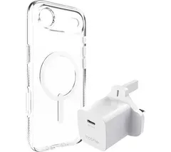ZAGG Crystal Palace Snap iPhone Air Clear Case & Mophie 30 W USB Type-C Wall Charger Bundle