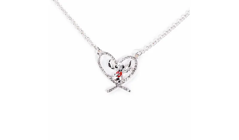 Custard London Disney Stitch Pendant and Heart Earring Set
