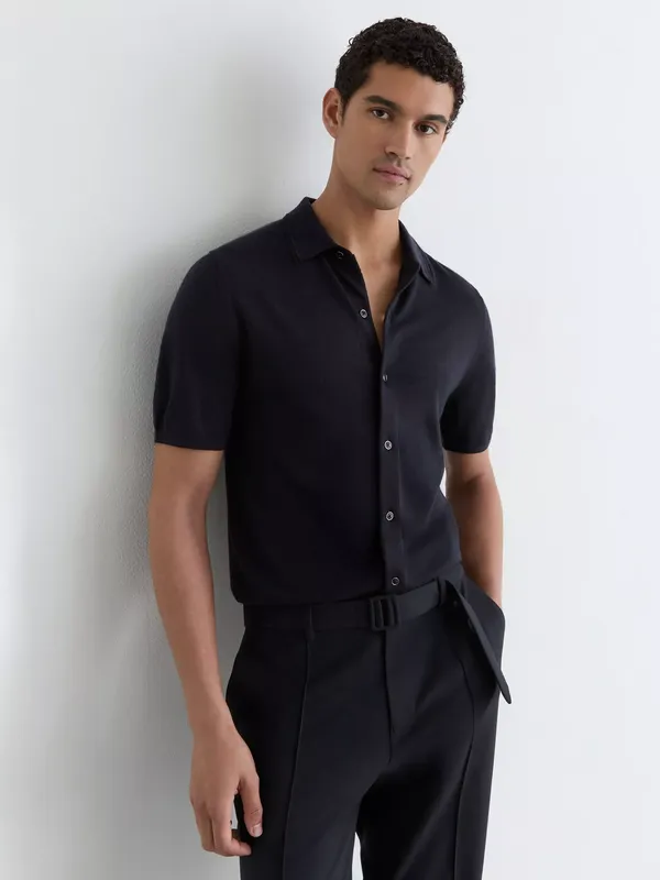 Reiss Drayton Pure Wool Short Sleeve Shirt