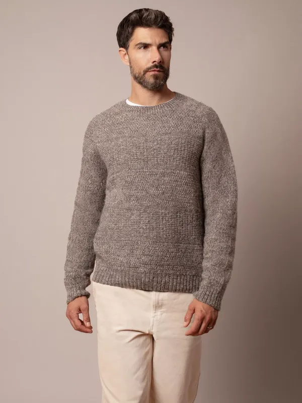Celtic & Co. Crew Neck Wool Jumper, Oatmeal