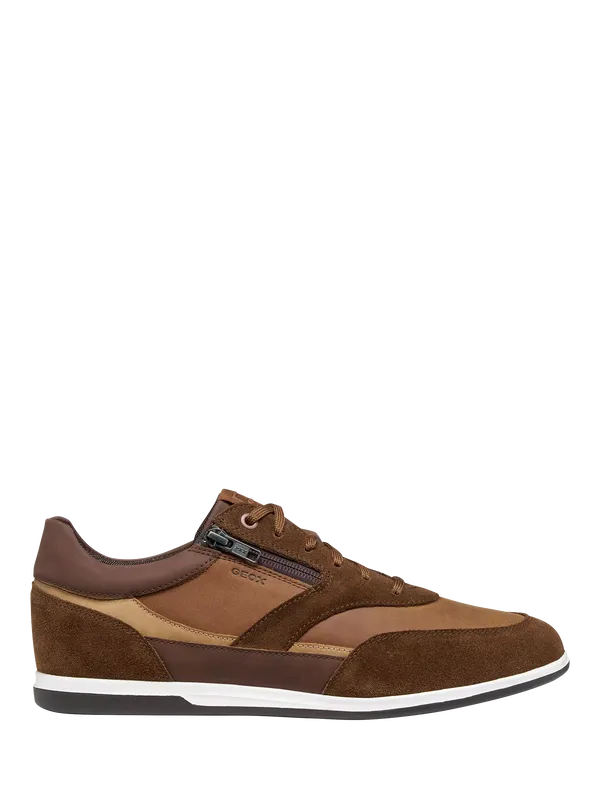 Geox Renan Suede Blend Lace Up Trainers
