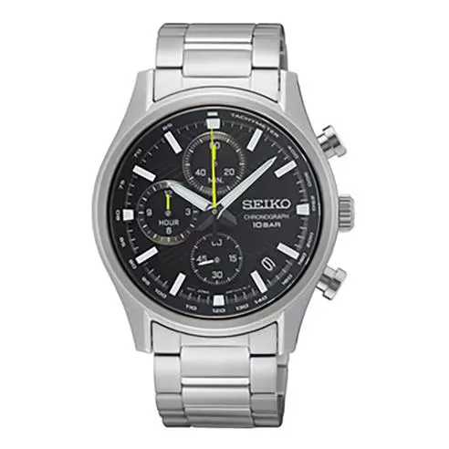 Seiko Men's Chronograph Stainless Steel Water Resistant Analogue Quartz Watch