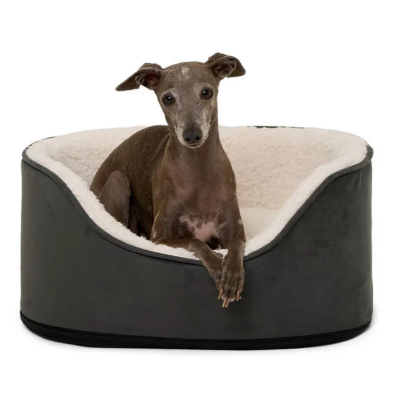 Pets at Home Oval Dog Bed Dark Grey