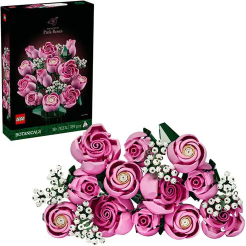 LEGO Botanicals Bouquet of Pink Roses Faux Flowers Set 10374