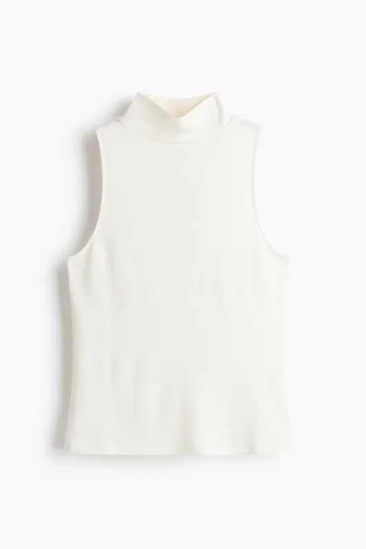 Ribbed turtleneck top