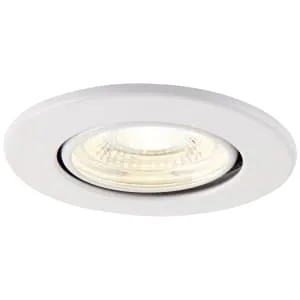 Saxby Integrated LED Fire Rated Adjustable Cool White Dimmable Downlight - Matt White