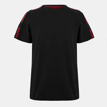 HUGO Mens T-Shirt with Logo Signature Tape Detail