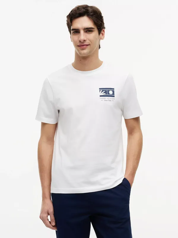 Tommy Hilfiger Crew Neck Cotton T-Shirt, White