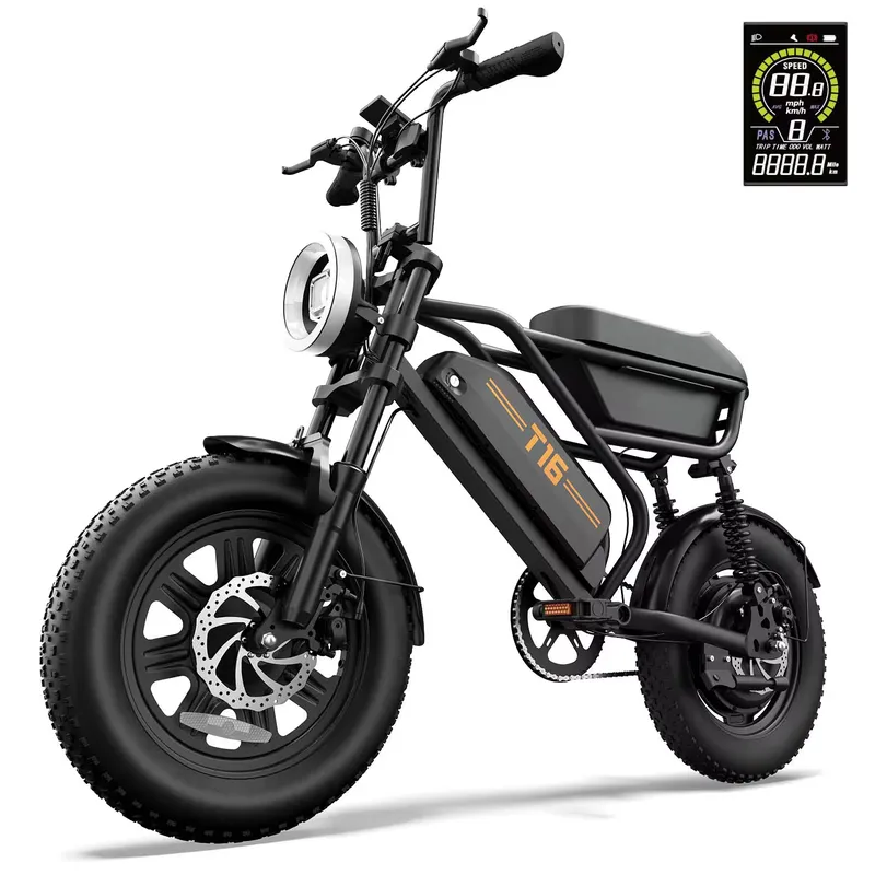 URLIFE Adult Electric Bicycle URLIFE T16, 250W, 68Nm, 48V13AH Battery, 16" Fat Tire