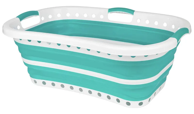 Beldray 37 Litre Collapsible Laundry Basket - Aqua