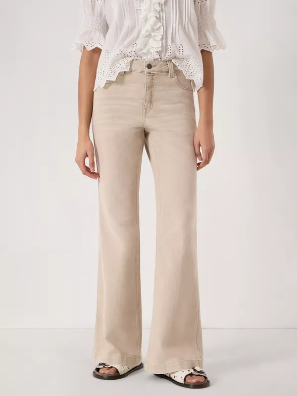 HUSH Ela Bootcut Jeans, Brown Rice