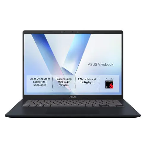 ASUS Vivobook 14 14 WUXGA Laptop - Snapdragon X X1-26-100 8GB RAM 256GB SSD Windows 11 Home