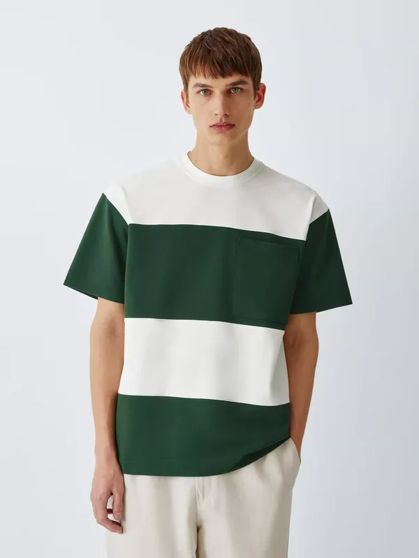 Kin Rugby Stripe Pocket Cotton T-Shirt