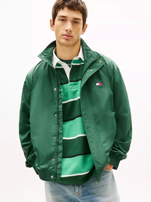 Tommy Hilfiger Flag Badge Windbreaker Jacket, Dark Green