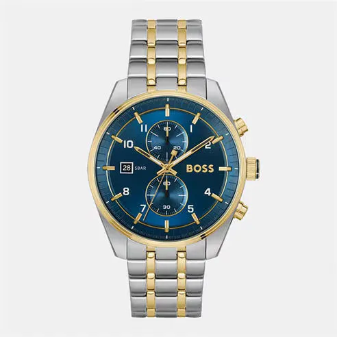 Boss Gents BOSS Skytraveller Bi Colour Chronograph Watch