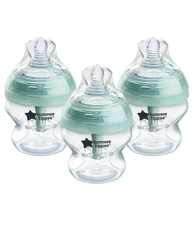 Tommee Tippee Advanced Anti-Colic Baby Bottle with Extra-Slow Flow Teat (Pack of 3) - 150ml