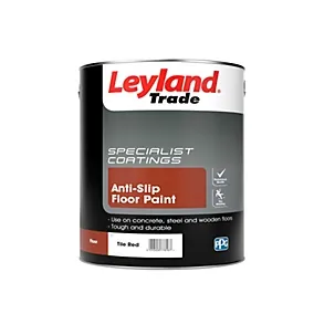Leyland Trade Tile Red Semi-gloss Multi-room Floor paint, 5L