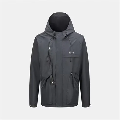 Firetrap Men's Windproof Full Zip Hooded Rain Anorak