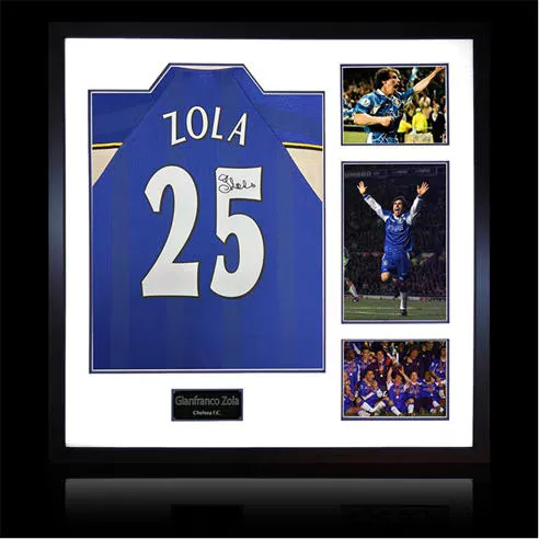 The Fan Cave Gianfranco Zola Signed Chelsea PremierLeague Shirt