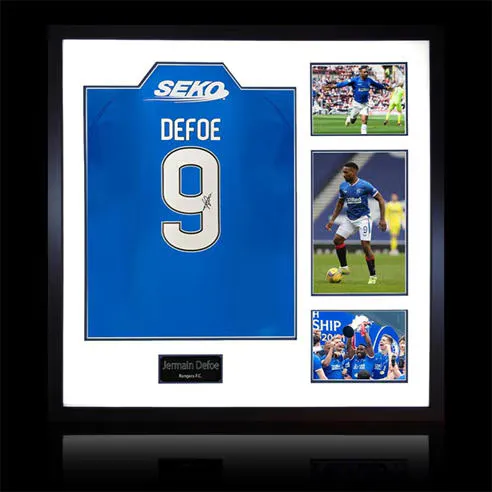 The Fan Cave Jermain Defoe Signed Rangers Shirt Elite Frame