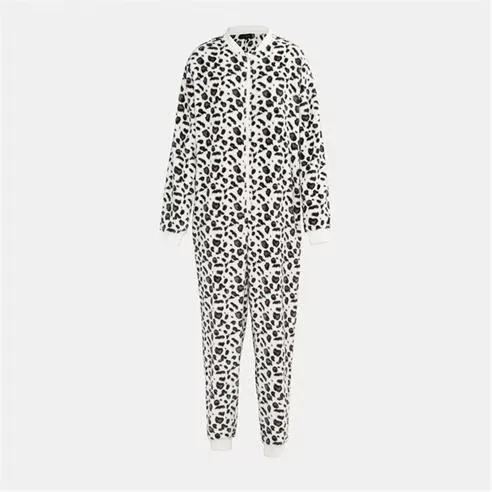 Linea Leopard Print Fleece Onesie Women