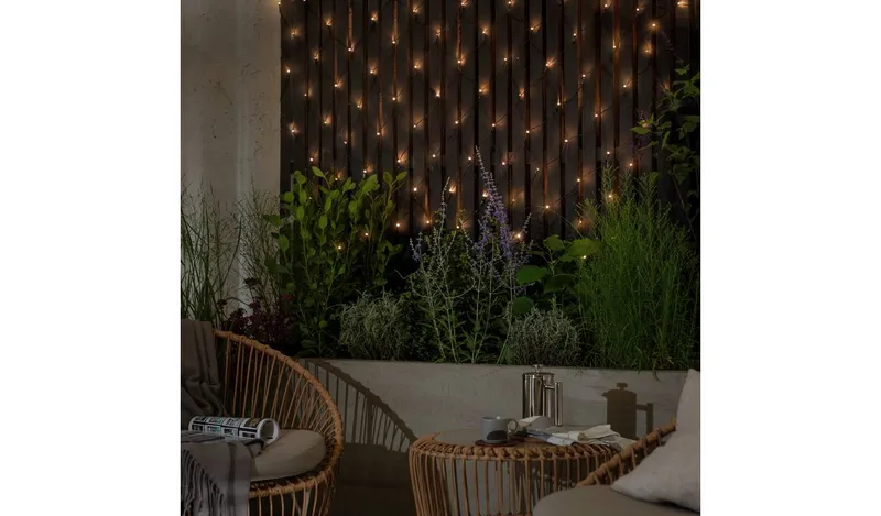 Habitat Warm White Solar LED Net Lights