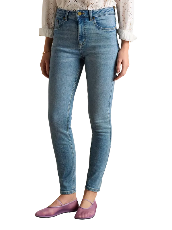 Joules Mid Rise Skinny Jeans, Mid Blue