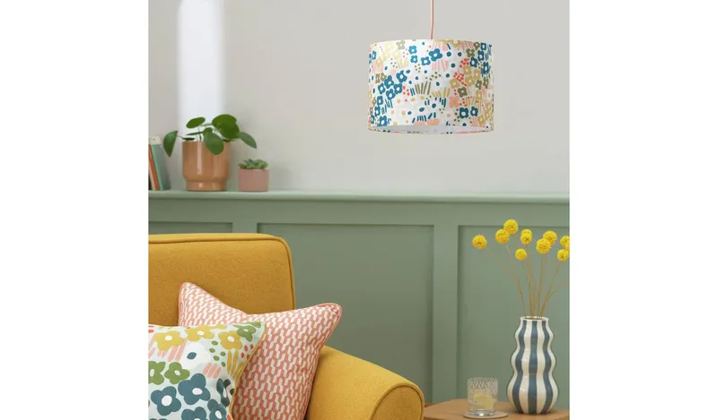 Habitat x Scion Blue Meadow Lampshade - 30cm