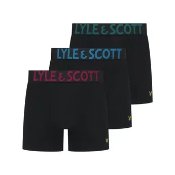 Lyle and Scott Men's Daniel Cotton Mid-Rise Boxer 3 Pack