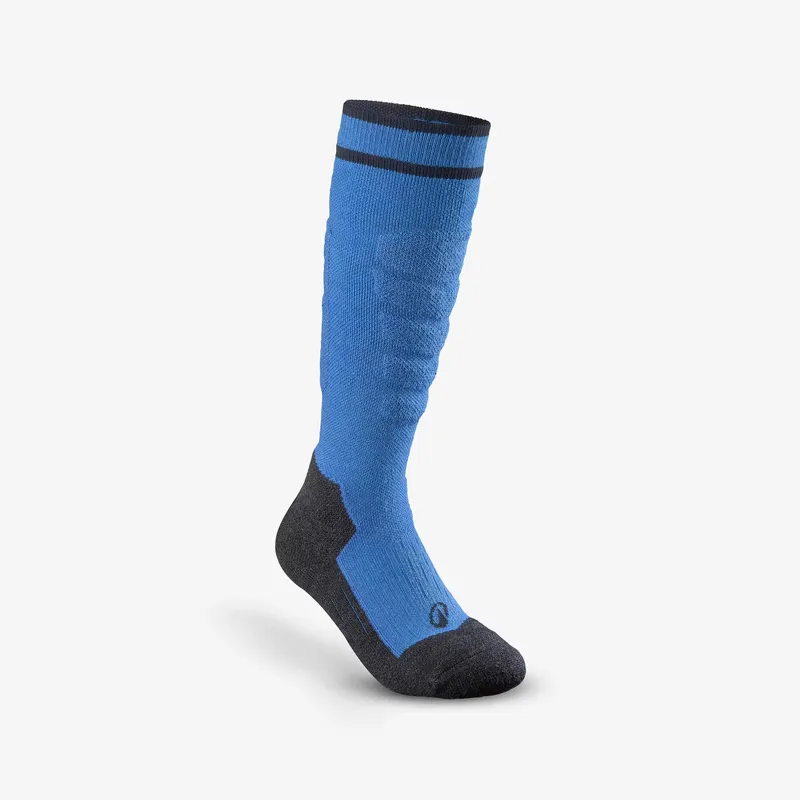 WEDZE Kids’ warm and comfortable ski socks 500 - Blue