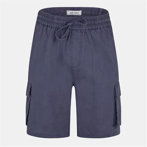 Jack Wills Men's Linen Cargo Tracksuit Shorts