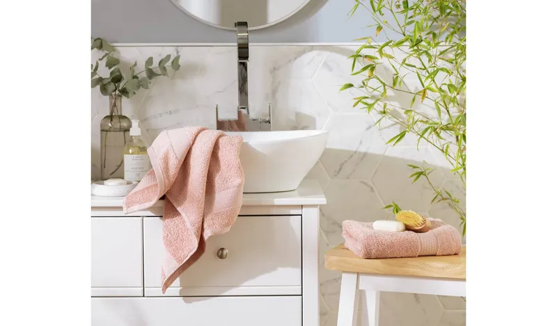 Habitat Hygro Anti Microbial 2 Pack Hand Towel - Blush