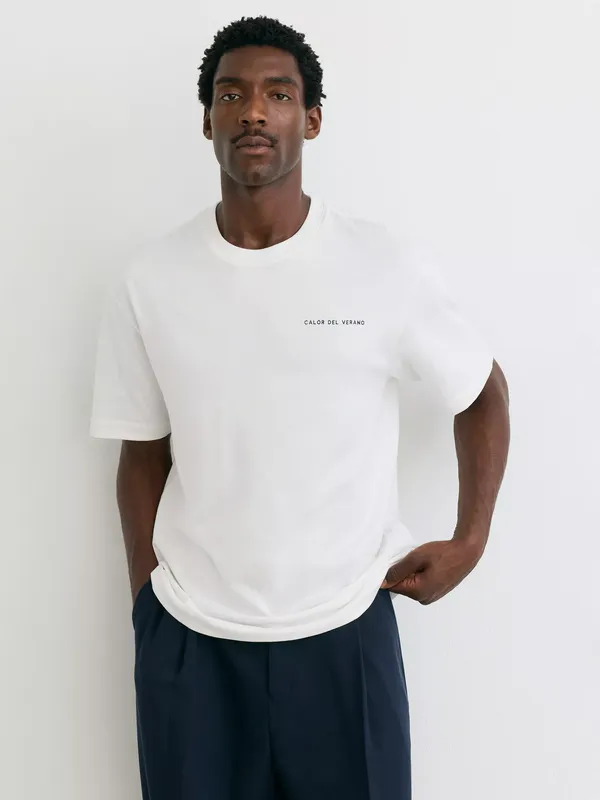 Reiss Casa Cotton T-Shirt, White