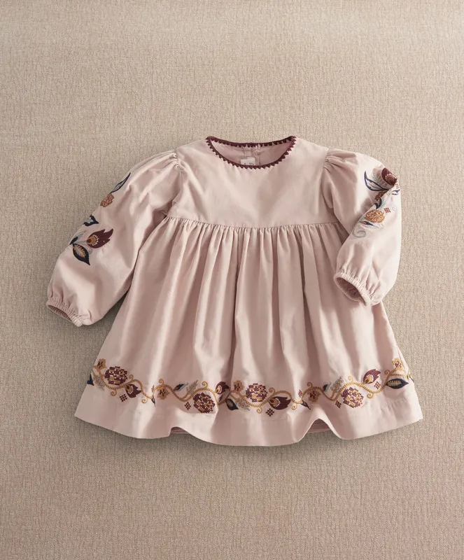 Mamas & Papas Embroidered Corduroy Dress