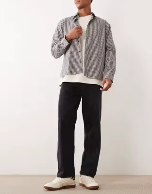 Alex baggy fit jeans in black acid wash