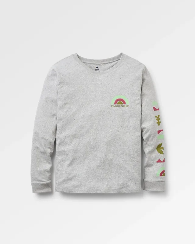 Passenger Clothing Papercut LS T-Shirt - Grey Marl