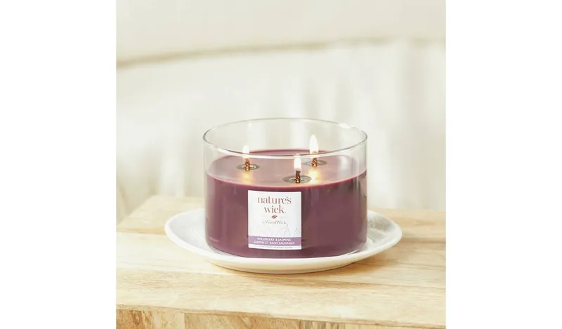 Nature's Wick Multiwick Candle - Wildberry & Jasmine