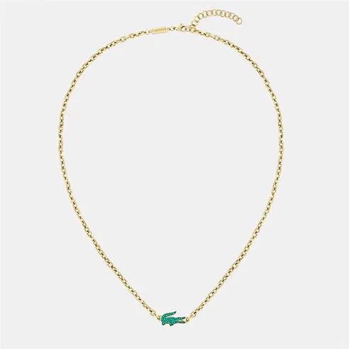Lacoste Mens Arthor Gold IP Link Necklace