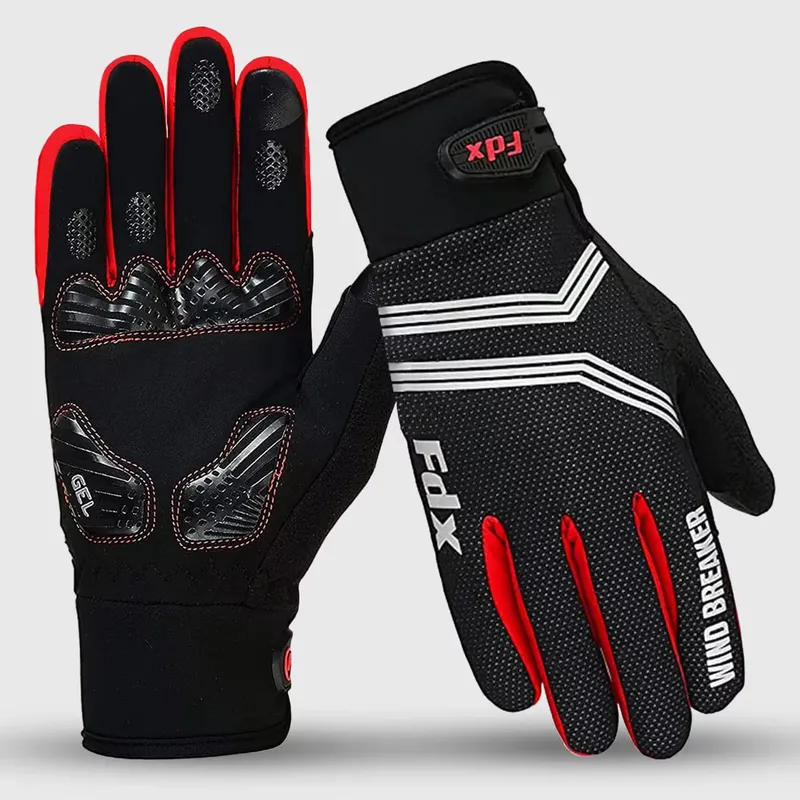 FDX Dryrest Full Finger Winter Cycling Gloves Thermal Windproof Padded Glove