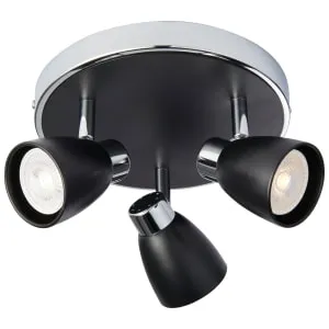 Major 3 Spot Light Plate - Black