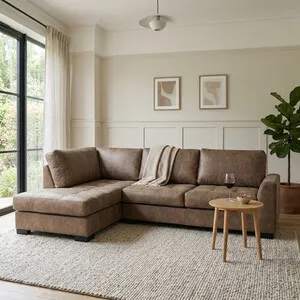 Mayfair Large Corner Sofa - Brown / Left-hand