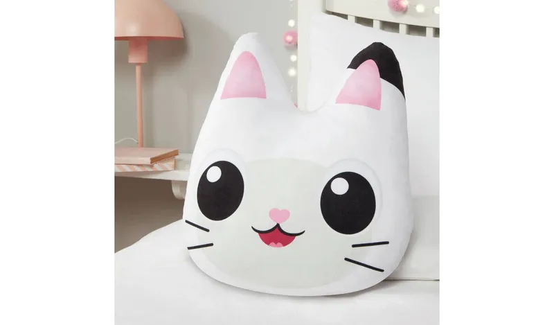 Gabby's Dollhouse Pandy Paws Shaped Cushion White - 35x30cm