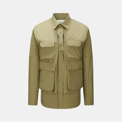 Firetrap Men's 3-in-1 Convertible DWR Full Zip Long Sleeve Overshirt