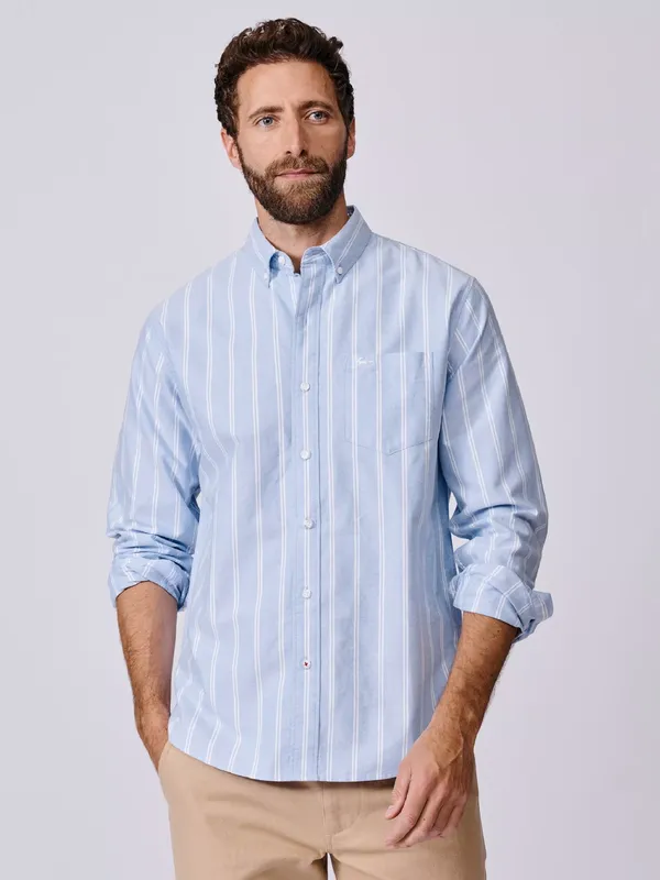 Aubin Aldridge Oxford Cotton Regular Fit Stripe Shirt