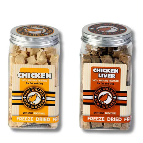 Kiwi Walker Freeze Dried Chicken And Chicken Liver Treats