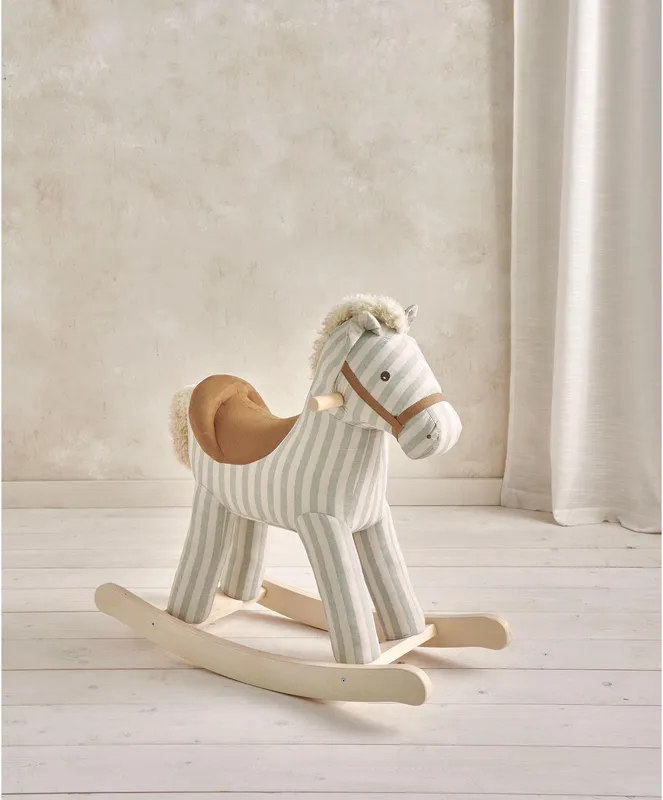 Mamas & Papas Rocking Horse - Sage Green Stripe